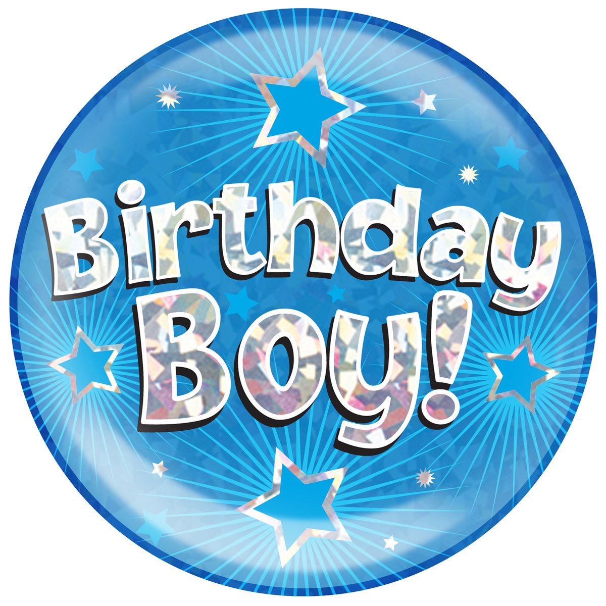 OAKTREE 6" Jumbo Badge Birthday Boy, Blue